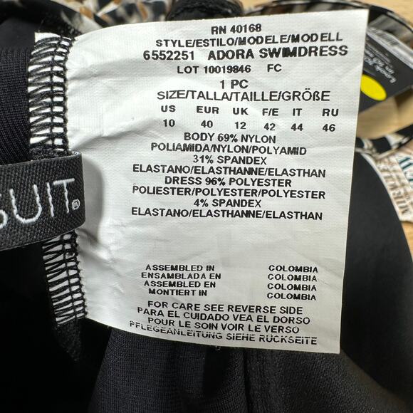 Miraclesuit NWT Fur Realz Adora Swim Dress Size 10 Underwire Adjustable Strap - Picture 6 of 8